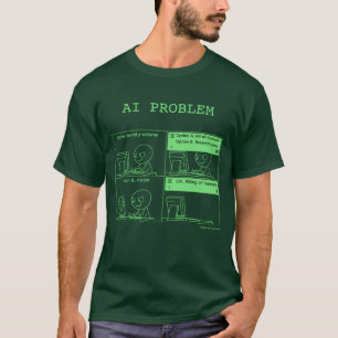 KI-Problem v.2.1 Grün monochrom T-Shirt