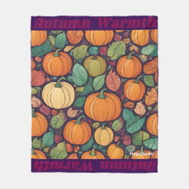 KI Pumpkin und Herbstleaves Blanket Fleecedecke
