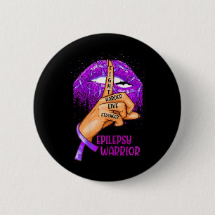 Ki Support Epilepsy Awareness Costume Lips Button