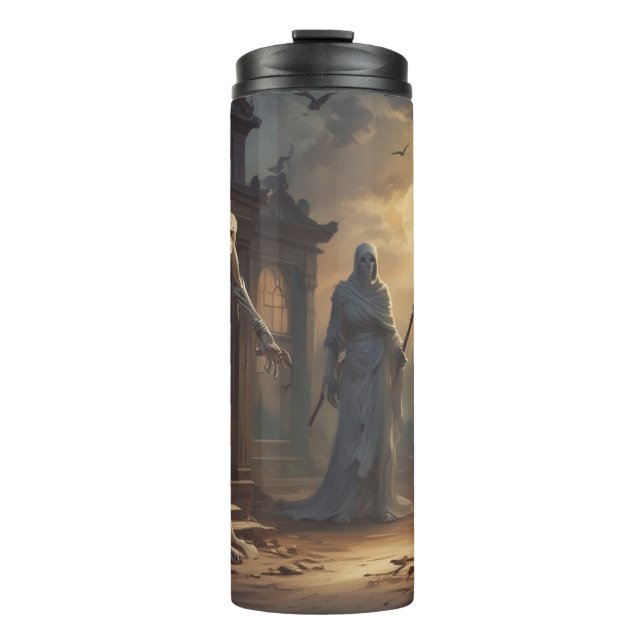 KI-Tränke oder Leckerei Halloween-Thermaltumbler Thermosbecher (Vorderseite)