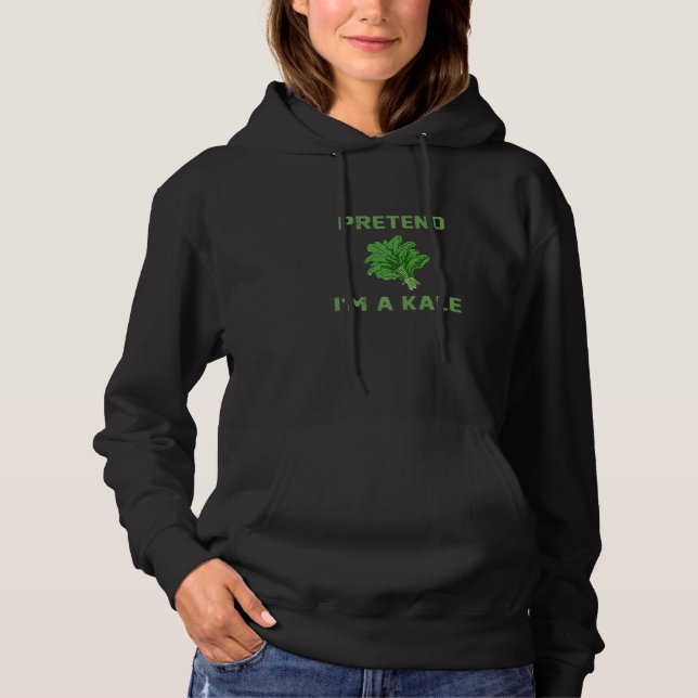Ki Tünche ich bin Grünkohl Gemüse Halloween Kostüm Hoodie (Vorderseite)