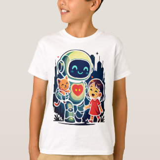 KI- und Roboter-Charaktere – Futuristische Design- T-Shirt