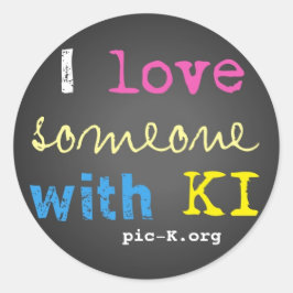 KI-Unterstützungs-Aufkleber Runder Aufkleber