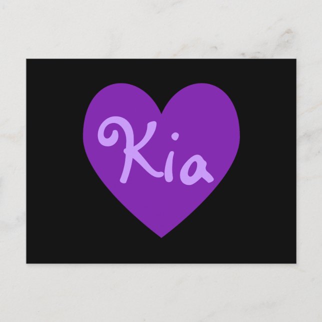 Kia in Lila Postkarte (Vorderseite)