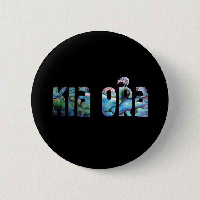 KIA ORA KIWI GREETING BUTTON (Vorderseite)