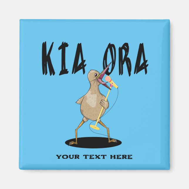 Kia ora Kiwi Maori Greeting Magnet (Vorne)