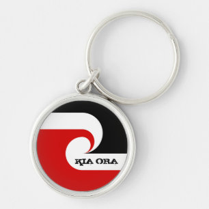 Kia Ora & Maori Flag, Neuseeland / Sport, Rugby K Schlüsselanhänger