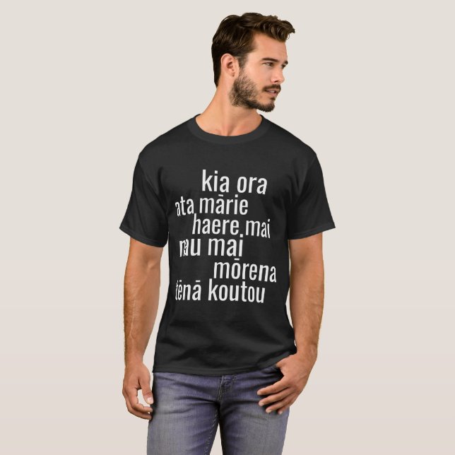 KIA ORA NZ MĀORI KIWI GREETINGS NEW ZEALAND T-Shirt (Vorne ganz)