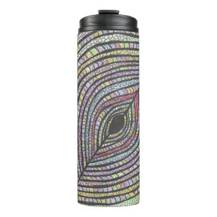 Kian Abstrakte handgezeichnete Kunst Thermal-Tum Thermosbecher