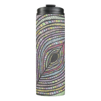 Kian | Abstrakte handgezeichnete Kunst Thermal-Tum Thermosbecher