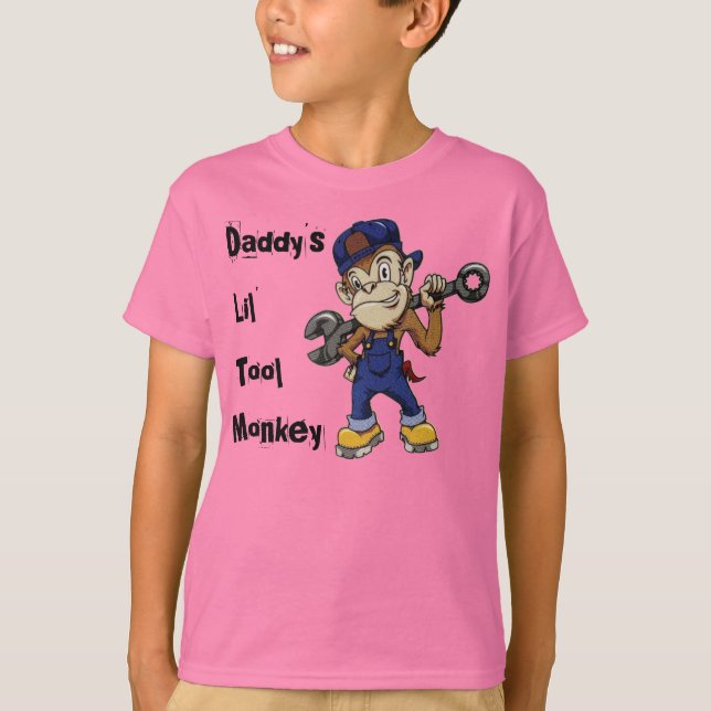 Kian ist Daddys Lil' Tool Monkey T-Shirt (Vorderseite)