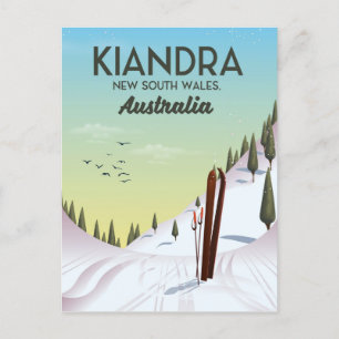 Kiandra New South Wales Australien Ski Postkarte
