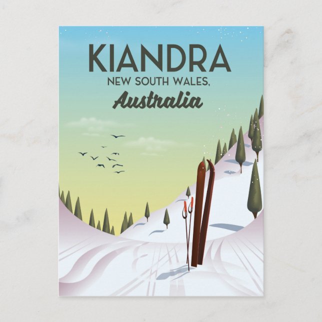 Kiandra New South Wales Australien Ski Postkarte (Vorderseite)