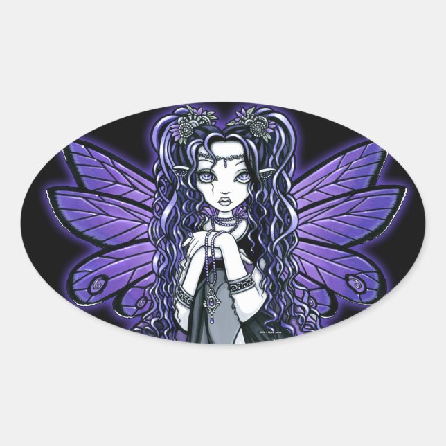 "Kiara" Gothic Butterfly Fairy Princess Stickers (Vorderseite)
