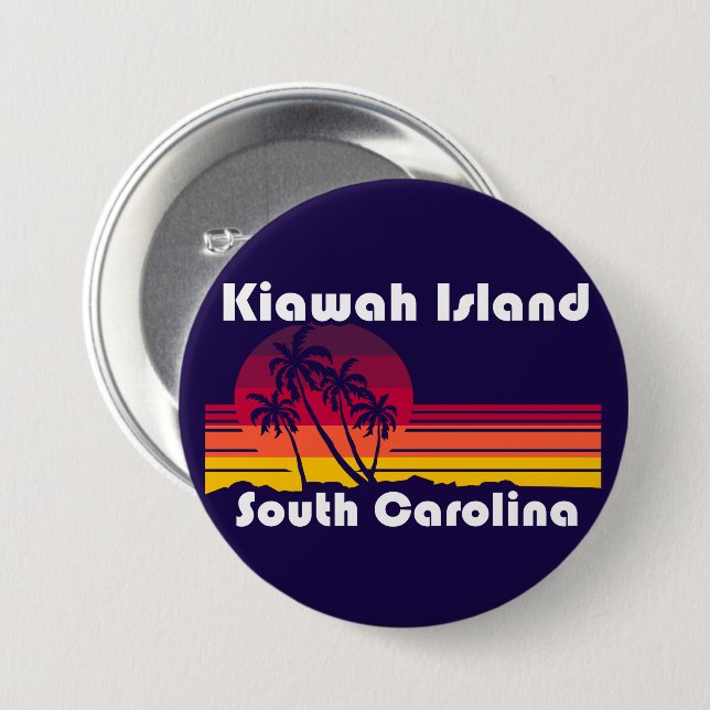 Kiawah Island Beach South Carolina Button (Vorne & Hinten)