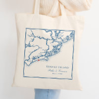 Kiawah Island SC Navy Blue Gastgeschenk Hochzeit W