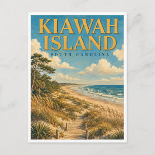 Kiawah Island South Carolina Beachwalker GeoSaga Postkarte