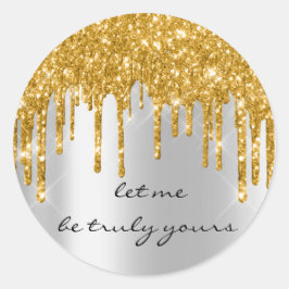 Kibibi Lasse sein ... Unternehmen Gold Silver Trop Runder Aufkleber