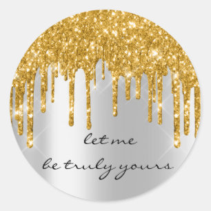 Kibibi Lasse sein ... Unternehmen Gold Silver Trop Runder Aufkleber