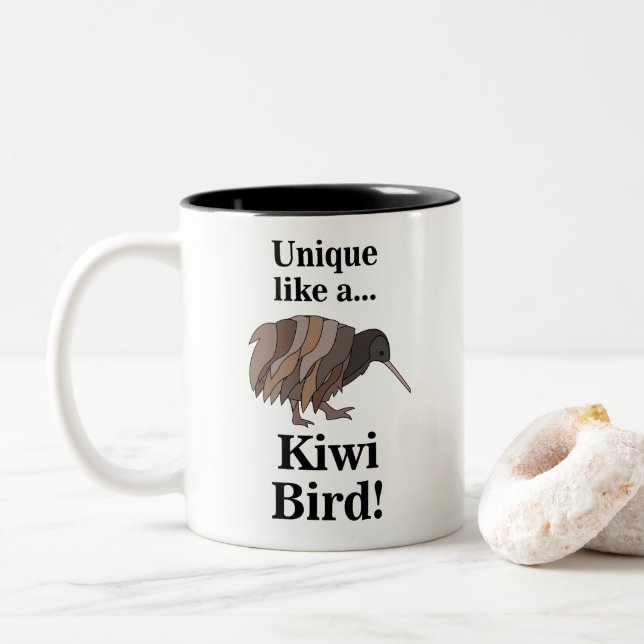 Kibitzvogel Zweifarbige Tasse (Mit Donut)