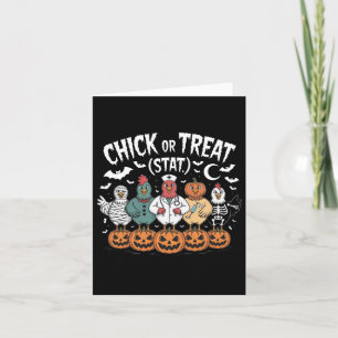 Kiche oder Leckerei Nurve Funny Halloween für Hühn Karte