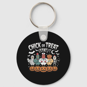 Kiche oder Leckerei Nurve Funny Halloween für Hühn Schlüsselanhänger