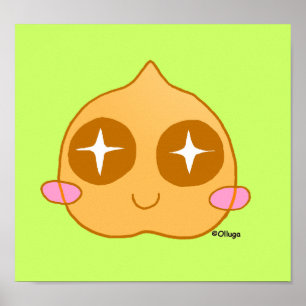 Kichererbse kawaii poster