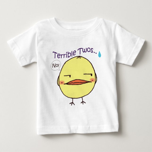 Kichererbse ~ schreckliche Twos. Säuglings-T - Baby T-shirt (Vorderseite)