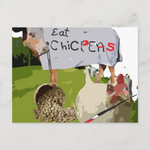 Kichererbsen. Es ist, was zum Abendessen ist. Postkarte