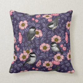 Kichererbsen in wilder Rose in rosa und violett Kissen