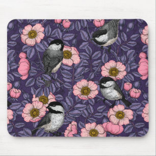 Kichererbsen in wilder Rose in Rosa und Violett Mousepad