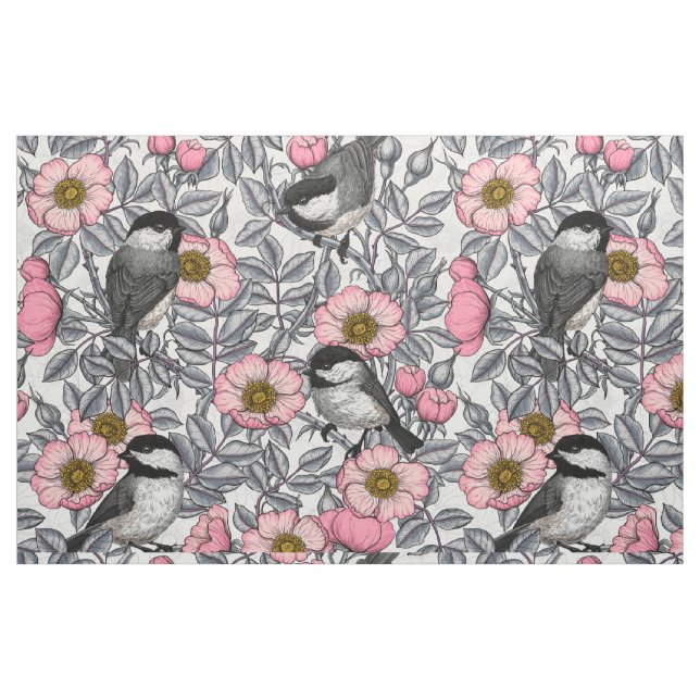 Kichererbsen in wilder Rose, rosa und grau Stoff (Fat Quarter (45,7 x 55,9 cm))