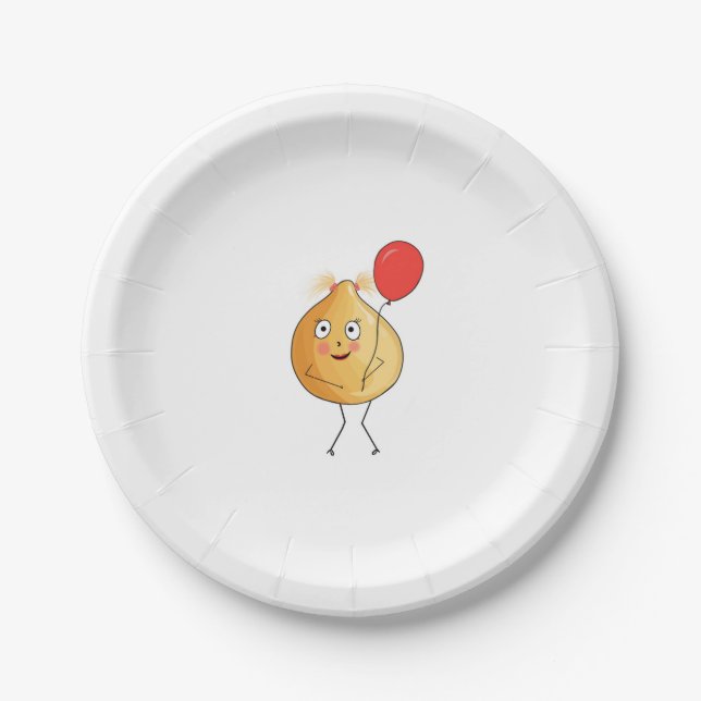 Kichererbsen-Thema, Kichererbsen-Design Pappteller (Vorderseite)
