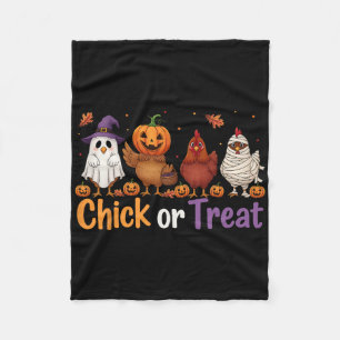 Kicherhahn oder Leckerei Halloween, Hexenhühnerfar Fleecedecke