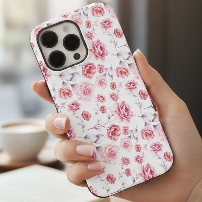 Kicherrosa Blume elegant Stilvoll Case-Mate iPhone Hülle (Von Creator hochgeladen)
