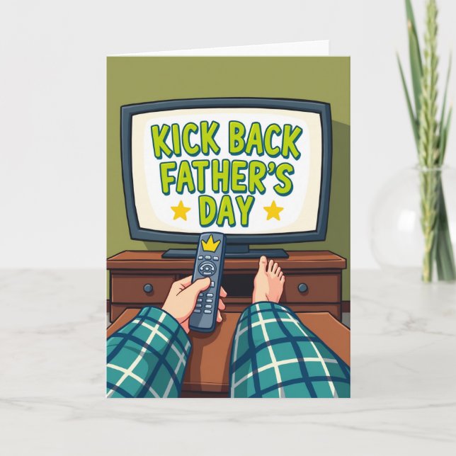 Kick Back Vatertag Tv Karte (Vorderseite)