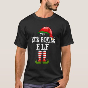 Kick Boxing Elf Familie Matching Xmas Group Gif T-Shirt