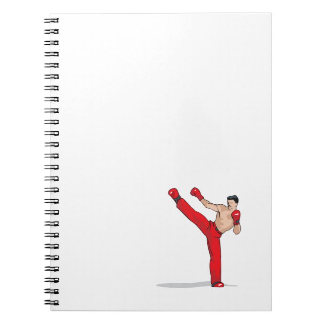 Kick Boxing Spiral Notebook Notizblock (Vorderseite)