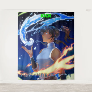 KICK CassandraSaturn Großband Wandteppich