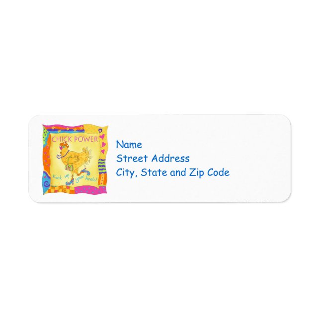 Kick Deine Heels Kick Power Address Label (Vorne)