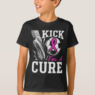 Kick For A Cure Brustkrebsbewusstsein Pinkes Band T-Shirt
