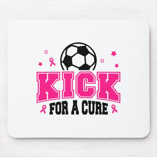 Kick For A Cure Fußball Brustkrebs-Bewusstseinsnad Mousepad (Vorne)