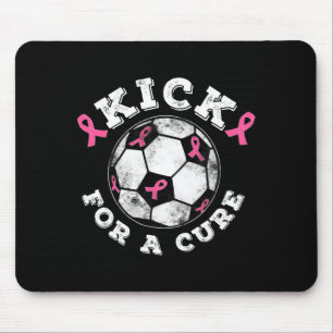 Kick For A Cure Pink Ribbon Brustkrebsbewusstsein Mousepad