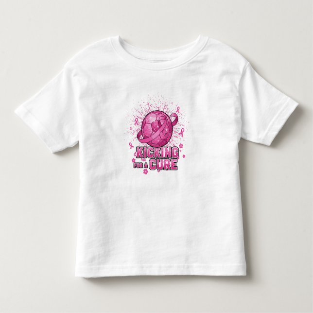 Kick for a Cure - Pink Soccer Breast Cancer Awa Kleinkind T-shirt (Vorderseite)
