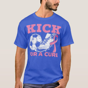 Kick for a cuure Soccer Player Breast Cancer Aware T-Shirt