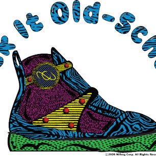 Kick It Old School 90er Retro Bunte Sneaker Patt T-Shirt