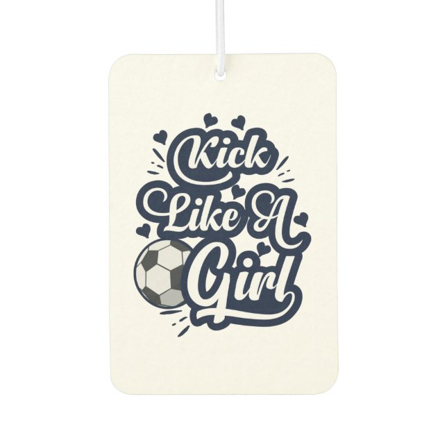 Kick like a Girl Autolufterfrischer (Vorderseite)