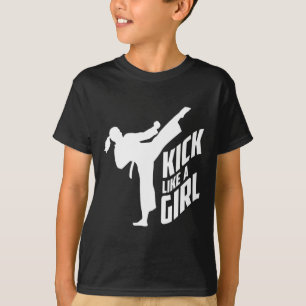 Kick like a Girl-karate Kickboxing Girl T-Shirt
