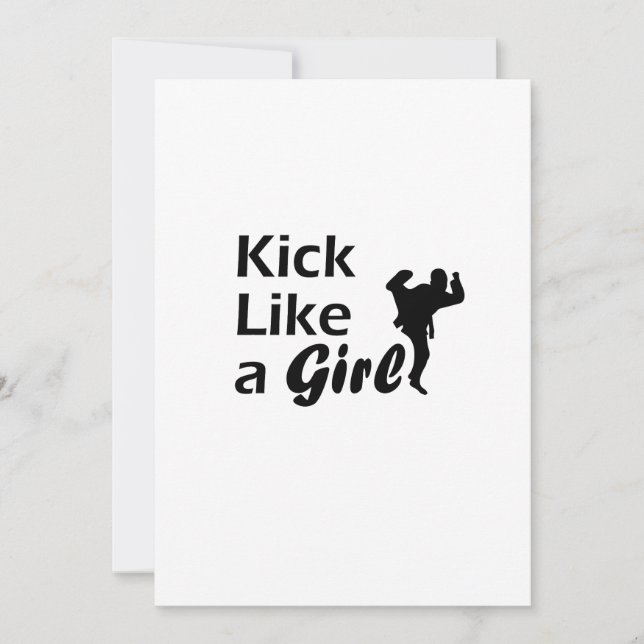 Kick like a Girl Karate Tae Kwon Do Martial Arts (Vorderseite)