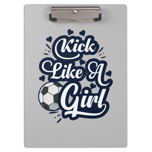 Kick like a Girl Klemmbrett (Vorderseite)